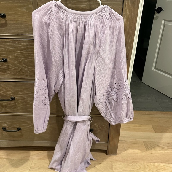 NWT - GAP Women’s Crinkle Gauze Embroidered Mini Dress in Lilac Lavender XXL - Picture 3 of 5